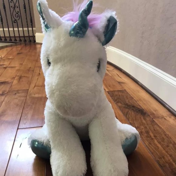 justice jumbo rainbow unicorn plush